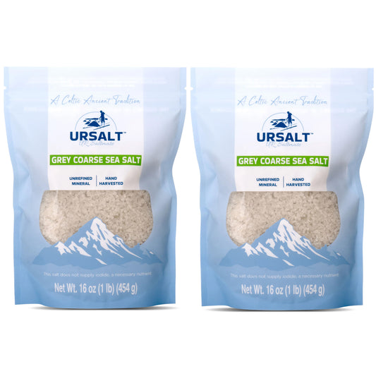 [2 - Pack] Grey Coarse French Sea Salt - Unrefined, Unprocessed & 100% Natural (2lb)