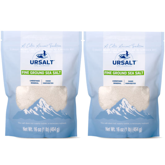 [2 - Pack] Fine Ground French Sea Salt - Unrefined, Unprocessed & 100% Natural (2lb)