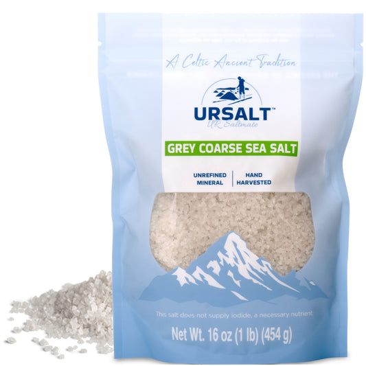 Grey Coarse French Sea Salt - Unrefined, Unprocessed & 100% Natural (1lb / 454g)