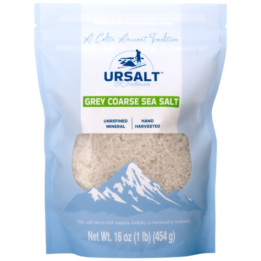 URSALT Celtic Grey Coarse Sea Salt - Unrefined & 100% Natural (1lb / 454g)