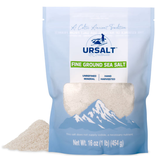 Fine Ground French Sea Salt - Unrefined, Unprocessed & 100% Natural (1lb / 454g)